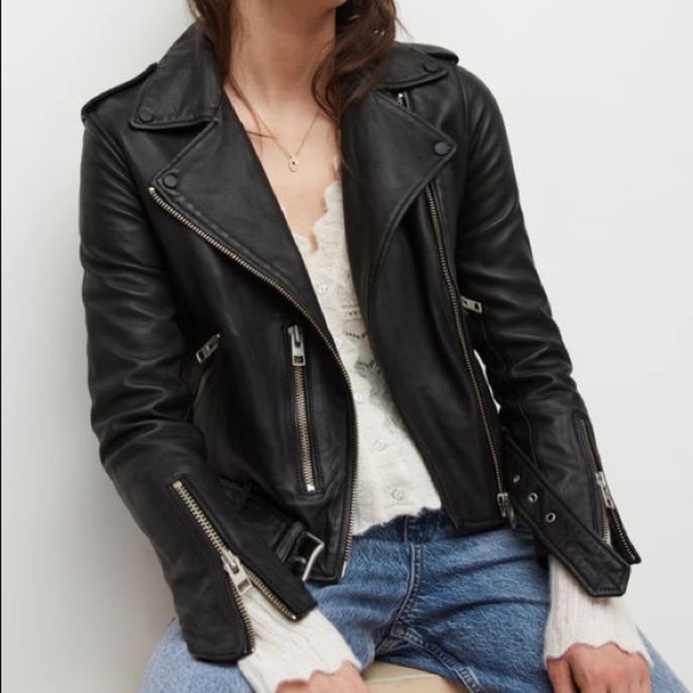 Like New AllSaints Balfern Leather Biker Jacket